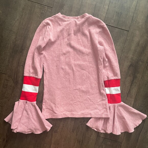 Maggie Marilyn Bell Flare Mock Neck Sweater Pink 2 - Picture 3 of 9